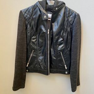 Xhilaration | Faux Leather Jacket with Hood